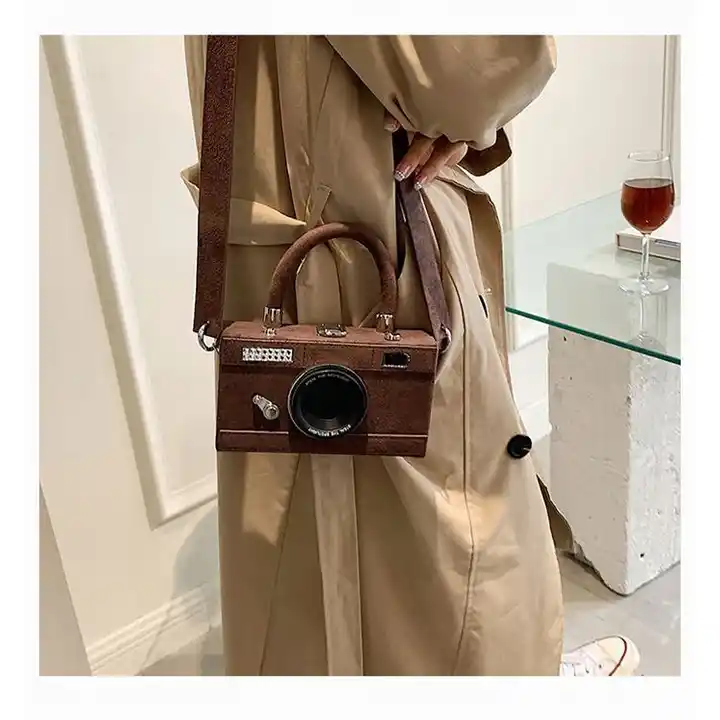 Women Vintage PU Camera Shaped Clutch Box Shoulder Bag Elegant Evening  Crossbody Handbag Top Handle Purse - AliExpress