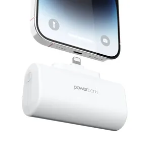 2023 Christmas gifts Pocket power bank charger 5000mah battery pack with USB-C 2 in 1 connectors