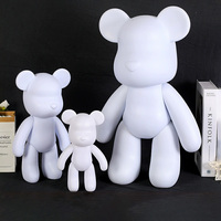 Figurine d'ours personnalisée de 18 cm/23 cm/33 cm/53 cm de haut, en couleurs artisanales, ours fluide DIY avec surface givrée, fabriqué en résine