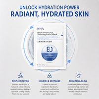 Masker Wajah EGF Peptide Hydrating Anti Aging Sheet Ceramide Perawatan Kulit Mencerahkan OEM Custom Logo Supply