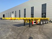 Semi-remorque plateau robuste pour conteneurs 20ft et 40ft à vendre