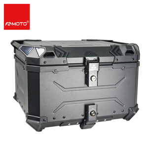 F2 MOTO 55L Noir Boîte à bagages arrière en alliage d'aluminium pour moto, étanche, résistante aux chutes, protection universelle pour bagages - Product Image 2