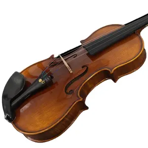 最高品質のアンティーク手描きバイオリン手作りプロすべて固体フィドル弦楽器ケースと弓付き