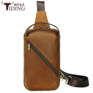 กระเป๋าคาดหน้าอกหนังแท้สำหรับผู้ชาย ขนาด 9.7 นิ้ว เหมาะสำหรับใช้ในชีวิตประจำวัน - Product Image 1