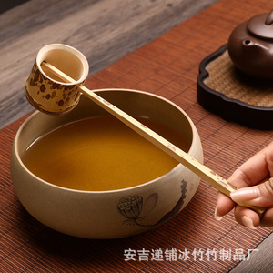 Cucharón de Agua de Bambú Hecho a Mano, Estilo Japonés, Mango Largo, Accesorio para Ceremonia del Té, Utensilios de Bar - Product Image 2