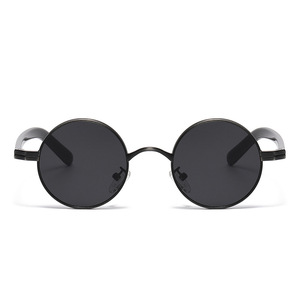Jamie 9022 Round Metal Eyeglasses Frames Full Frame Unisex Black Acetate Lens - Product Image 5