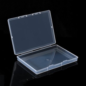 Plastic Storage <b>Box</b> Rectangle 18.3x13.5x1.7cm Transparent Covered Desktop Organizer B02 - Product Image 4