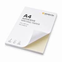 Feuilles d'étiquettes autocollantes A4 Antac, papier mat pour écriture, 80 g/m², sans bois, blanc, pour impression laser et jet d'encre, en vrac