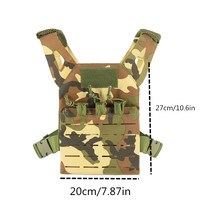 Gilet tactique JPC pour enfants, idéal pour la chasse, le CS et le paintball, avec système MOLLE, léger et protecteur
