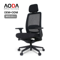 Chaise de bureau ergonomique de luxe AODA Home Furniture avec dossier en tissu maillé, accoudoirs pivotants, siège Silla De Oficina, design personnalisé OEM