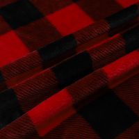 Couverture en molleton de flanelle à carreaux rouge noir imprimé couvertures en molleton de flanelle en peluche moelleuse pour l'hiver