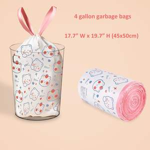 Bolsas de Basura Resistentes Huamaohengchun de 4 Galones, 75 Unidades, con Cordón, Pequeñas, de 1.1mil de Grosor, para Baño, Cocina, Dormitorio, Oficina, Inodoro y Hogar - Product Image 3