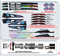 Kit d'éclairage d'ambiance intérieur LED RGB 12V réglable avec contrôle par application, choix multiples de styles pour la modification de voiture Hongqi H5 23-25
