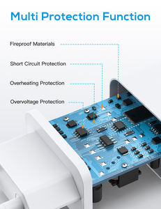 Schitec CE18W Smart Phone Chargeur rapide Câble USB C Chargeur de voyage Multiport 18W Chargeur de téléphone portable - Product Image 4