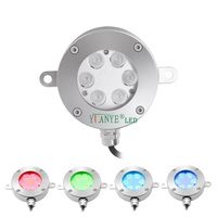 Lámpara de Pared Subacuática de Superficie IP68 100mm-170mm de Acero Inoxidable para Piscina y Caminos con Control DMX512/WiFi CRI 80