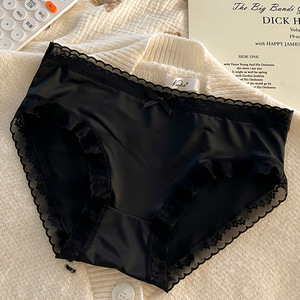 Nuevo Estilo Bragas de Algodón Antibacterianas de Seda Helada Delgada Tejida para Verano, Transpirables, de Tiro Medio, para Estudiantes y Uso Diario - Product Image 4