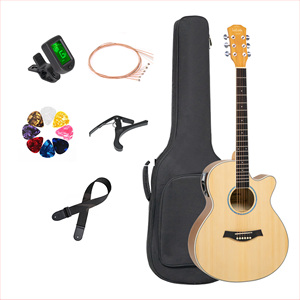 Guitare acoustique en <span class=keywords><strong>bois</strong></span> de cèdre de 40 pouces de haute qualité, vente en gros d'usine, avec égaliseur - Product Image 4