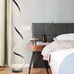 Modern adjustable light color glass and metal floor lamp for bed room living room