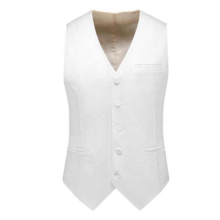 Slim Fit Smoking 3-teiliger Herrenanzug Slim Fit – Jacke, Weste & Hose Aus Polyester-Viskose Für Business & Hochzeit Smoking Anzug