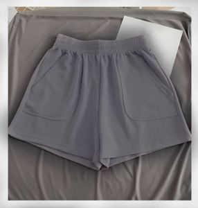 Pantalones cortos de tela polar de rizo de algodón informales de verano para mujer personalizados al por mayor pantalones cortos sueltos de cintura alta pantalones cortos frescos suaves - Product Image 3