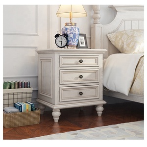 Mesita de Noche Moderna e Inteligente de <span class=keywords><strong>Madera</strong></span> Blanca con 3 Cajones para Dormitorio - Product Image 5