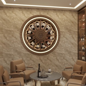 Mueble <span class=keywords><strong>Bar</strong></span> Moderno de Madera Personalizado, Fácil de Montar, Mueble para el Hogar, Almacenamiento de Licores, Vitrina con Puerta de Vidrio, Estante para Botellas de Vino - Product Image 4