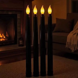 Bougies <span class=keywords><strong>LED</strong></span> blanches sans flamme à piles, effet 3D, à motif pilier, pour mariages, avec télécommande, à base de cire de paraffine, blanc chaud - Product Image 3