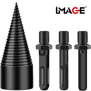 Emagi Foret à fendre le bois 92 mm, en acier, avec tige ronde, pour la maçonnerie et le fendage du bois - Product Image 4