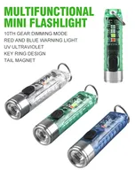 Helius Mini porte-clés LED Rechargeable Portable magnétique USB haute puissance Camping longue portée lumière lampe de poche