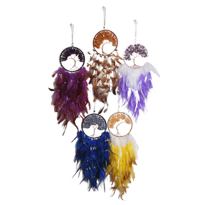 <span class=keywords><strong>Atrapasueños</strong></span> <span class=keywords><strong>de</strong></span> plumas hecho a mano con diseño <span class=keywords><strong>de</strong></span> árbol <span class=keywords><strong>de</strong></span> <span class=keywords><strong>la</strong></span> <span class=keywords><strong>vida</strong></span>, decoración colgante para bodas y decoración del hogar - Product Image 1