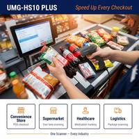 Escáner de Código de Barras 2D con Cable UMG-HS10 PLUS OEM, Lector de Códigos QR USB Portátil para Escanear Tarjetas de Fidelización en Cafeterías