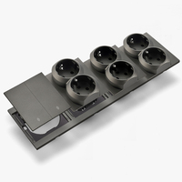 Interruptores y Enchufes de Pared WESA Ultrafinos con Botón Pulsador de 1/2/3 Vías, Enchufe Europeo de 1/2 Vía, Combinación Libre, Diseño Moderno de Lujo