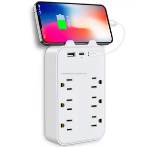 Hot sale US wall power socket 6 outlets portable expansion electric socket with usb convenient to put mobile phones