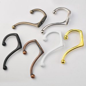 Retro Zinc Alloy Clothes Hook Wall Mounted Antique Bronze Black <b>Silver</b> White Gold Door Back Cabinet Storage Hook - Product Image 3