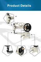 Machine à coudre industrielle JUKKY 2972 pour la réparation de chaussures, machine à coudre électrique rotative pour la réparation de chaussures