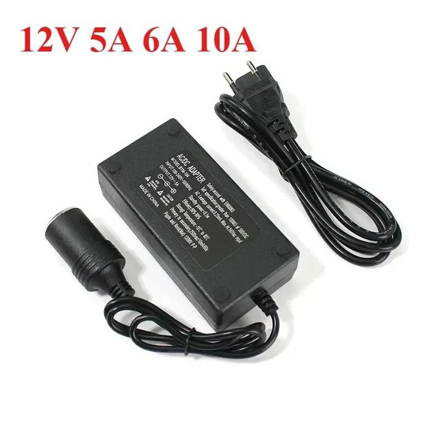 AC Adapter DC 220V To 12V 2A 5A 6A 10A Power Adapter Car Cigarette Lighter Converter Inverter 220V 12V Lighter with EU/US Plug
