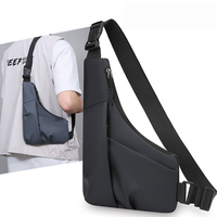 Sac de poitrine décontracté de sport et de plein air, antivol, vente en gros, sacs de taille imperméables pour hommes, logo personnalisé, sac bandoulière de luxe