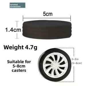 Protector <span class=keywords><strong>de</strong></span> Ruedas Universal Antidesgaste para Maletas y Equipaje con Ruedas, Productos <span class=keywords><strong>de</strong></span> Goma - Product Image 1