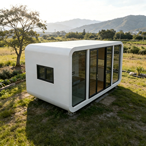 Capsule spatiale haut de gamme, mini-maison préfabriquée, maison modulaire en conteneur, cabane de luxe, pod de glamping portable, <span class=keywords><strong>logement</strong></span> préfabriqué intelligent - Product Image 1