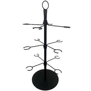 Porte-verre <span class=keywords><strong>à</strong></span> vin en métal noir support de comptoir support de verre <span class=keywords><strong>à</strong></span> vin suspendu en spirale peut contenir 12 <span class=keywords><strong>verres</strong></span> <span class=keywords><strong>à</strong></span> pied - Product Image 1