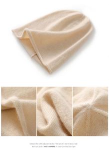 Bonnet en cachemire tricoté chaud en laine, nouvelle collection automne-hiver 2024, vente en gros - Product Image 6
