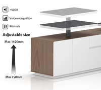 Boss Luxury Modern Executive Office Desk Mobilier convertible en bois en forme de L pour directeur/PDG