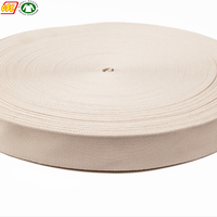 Sangle tubulaire en coton de 15 mm, biologique, douce, respirante, rayée, porte-bébés écologiques, sangles de sac à dos ignifuges, personnalisées