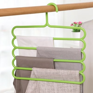 Gantungan baju banyak lapisan pemegang celana lemari penyimpanan penata 5 tingkat celana handuk syal rak organisasi penyimpanan - Product Image 3