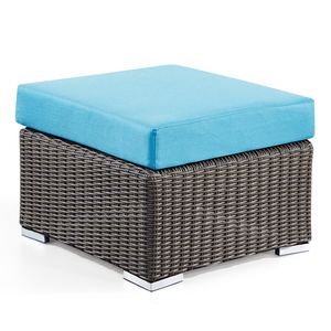 Conjunto de Sofás de <span class=keywords><strong>Jardín</strong></span> de <span class=keywords><strong>Ratán</strong></span> <span class=keywords><strong>Sintético</strong></span> para Exteriores, Resistente a la Intemperie, con Cojín Azul - Product Image 5