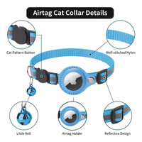 Vente chaude De Luxe Suivi GPS Air Tag Mignon Nylon Premium Suivi Réfléchissant Logo Personnalisé En Gros Pet Chat Chien Colliers