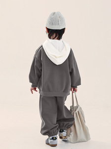 Set Due Pezzi per Bambini Stile Coreano con Motivi Cartoon, Giacca Baseball e <span class=keywords><strong>Pantaloni</strong></span> <span class=keywords><strong>Tuta</strong></span> Primavera-Autunno - Product Image 5