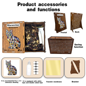 วาโคเซทอยปริศนาไม้รูปแมว 183 ชิ้นของเล่นจิ๊กซอว์สำหรับผู้ใหญ่ - Product Image 4