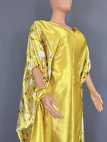 Robe Boubou Africaine Grande Taille en Satin Décontractée pour Femmes - Vente en Gros