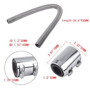 Kit de tuyaux de refroidissement en acier inoxydable, 48 pouces, 36 pouces, 24 pouces, pour la réparation et le remplacement du radiateur du moteur - Product Image 3